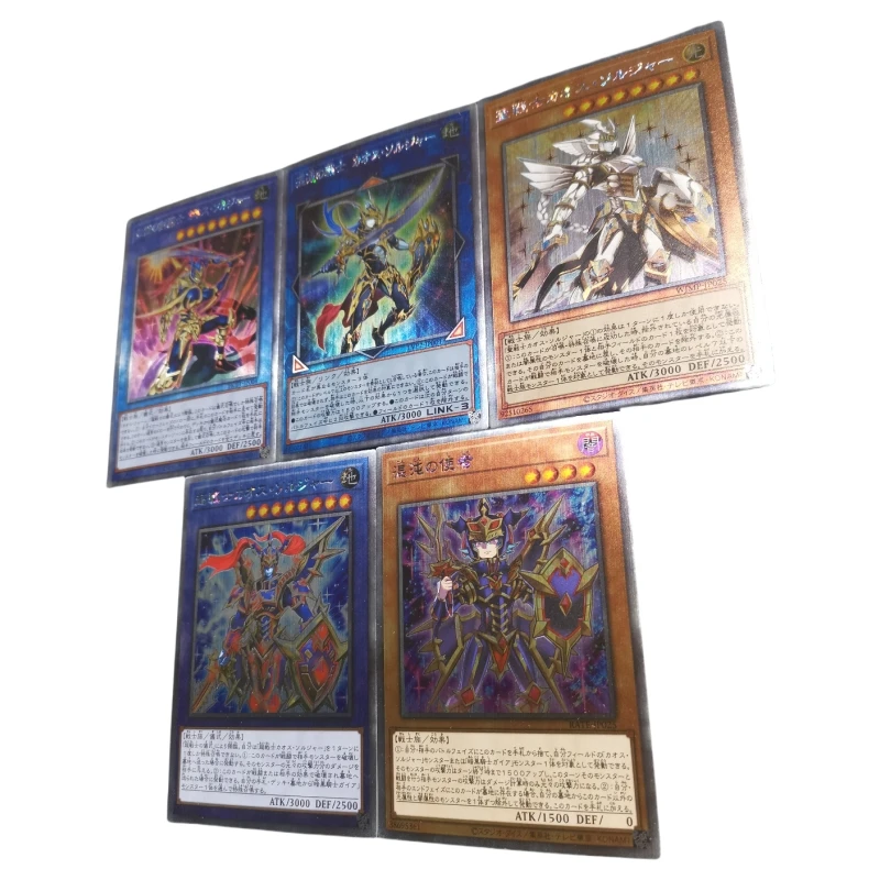 5pcs/set Yu Gi Oh Envoy of Chaos Black Luster Soldier Legendary Swordsman Flash Card Anime Classics Game Collection Cards Toy