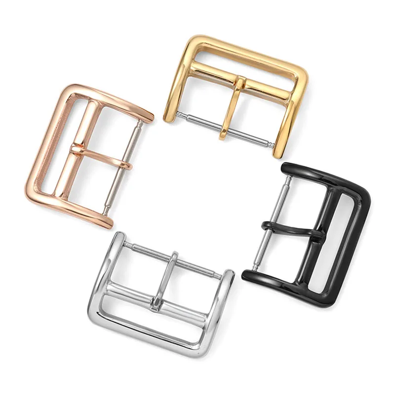 16mm 18mm 20mm 22mm Watchband Pin Buckle Sliver Gold 316L Stainless Steel Clasp Watch Strap Clasp Band Replacement Pin Buckle