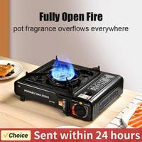 Portable Burner Stainless Steel Camping Gas Stove with Carry Case Outdoor Gas Tank Stove for Outdoor Hiking Camping Road Trips