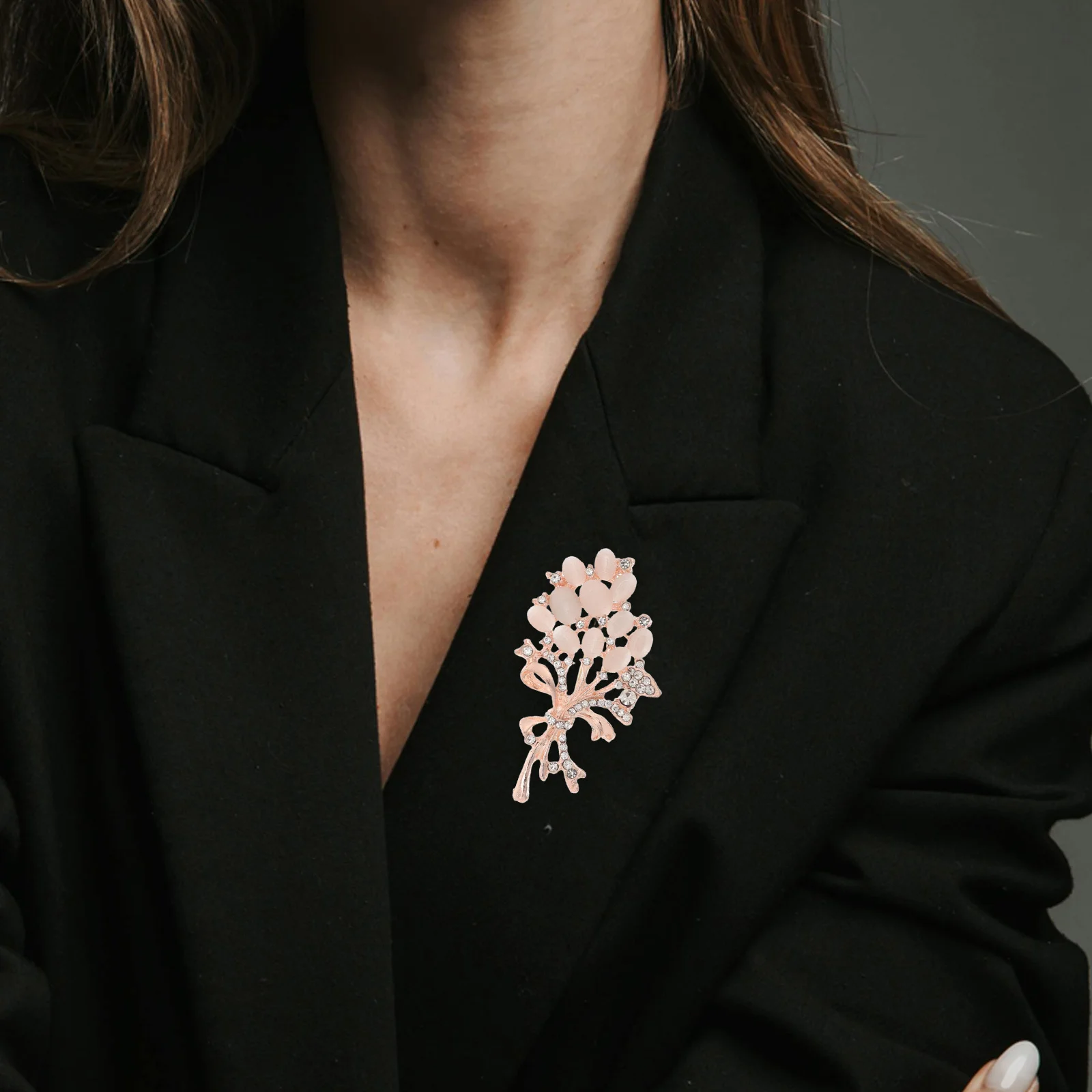 

Rhinestone Rose Alloy Brooch Pin Decorative Flower Lapel Badge for Women Sweater Coat Shirt Dress Brooch Pin for Women Flowers