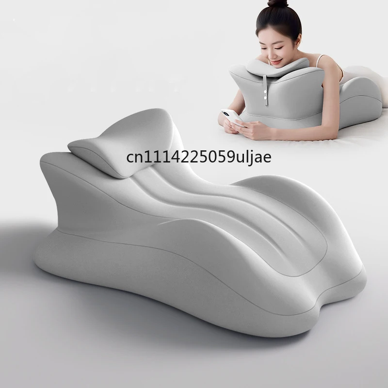 Almohada Multi-posición de Espuma Viscoelástica Ergonómica para Lectura en Posición Prona, Cojín para Dormir en Cama, Almohada Desmontable