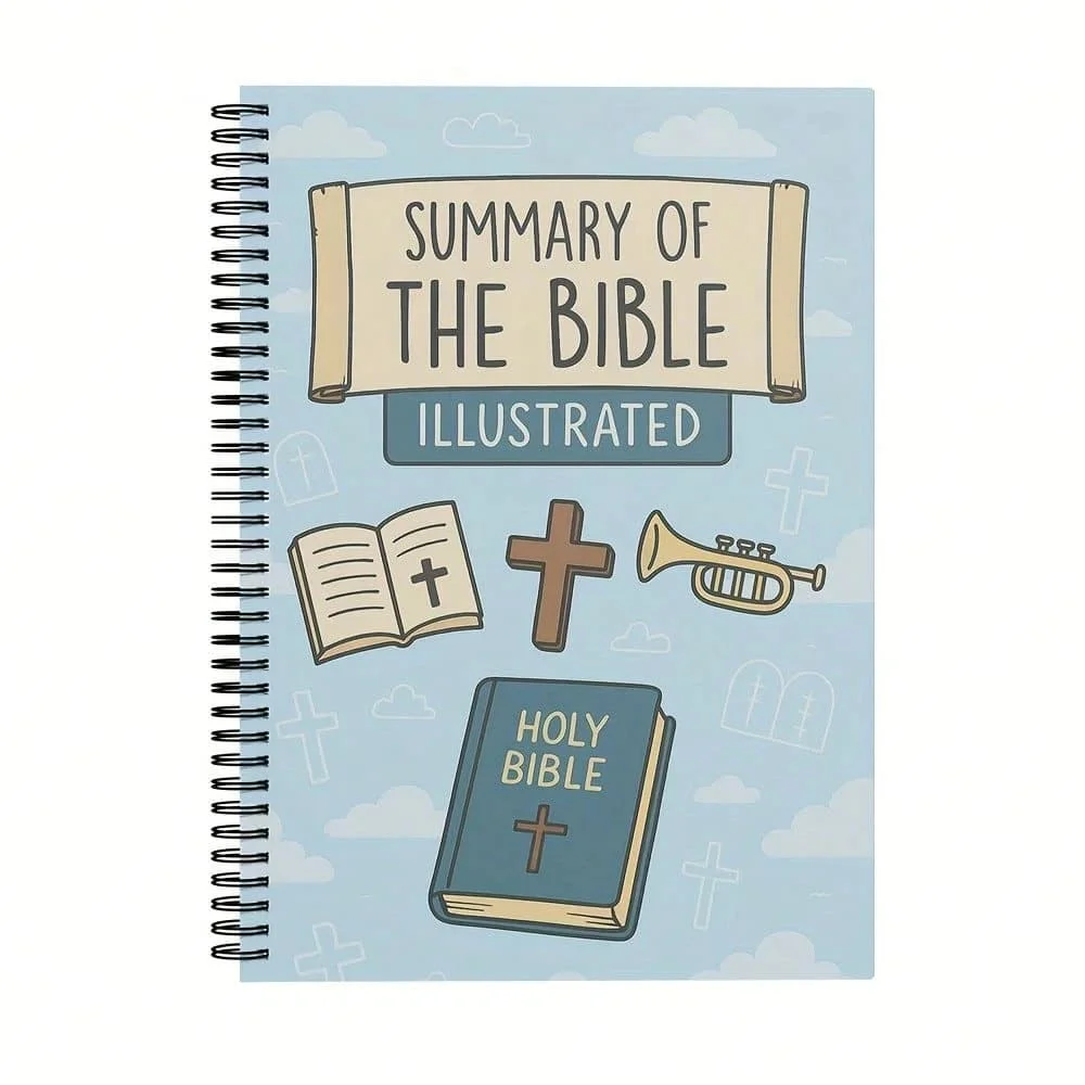 

Illustrated Bible Study Guide Workbook, Easy Commentary For Beginners