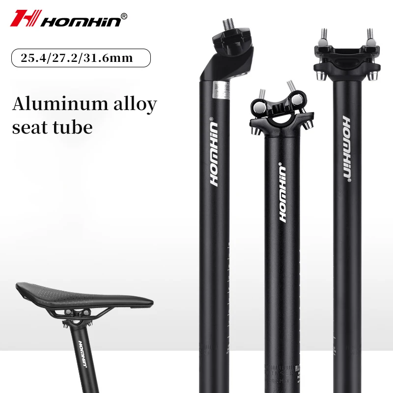 HOMHIN Seatpost 25.4 27.2 31.6mm MTB Bicycle Seatpost 300/350 Aluminum Alloy Mountain Road Bike Seat Tube