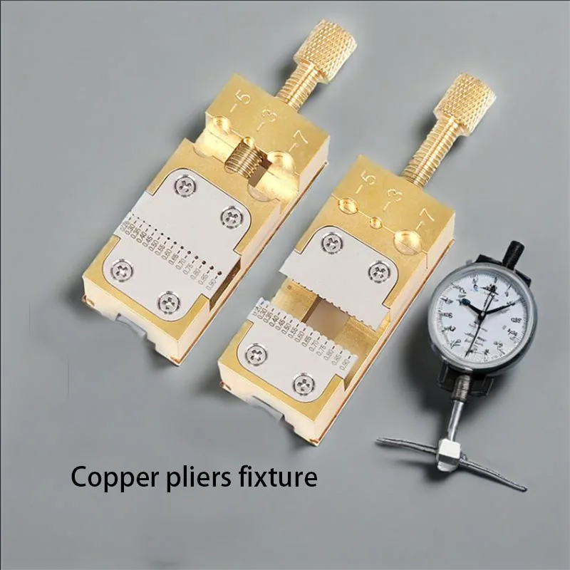 

Точные настольные тиски для часов, регулировка резьбы, противоскользящий инструмент для затяжки цанги, стабильный медный держатель головки часов, инструмент