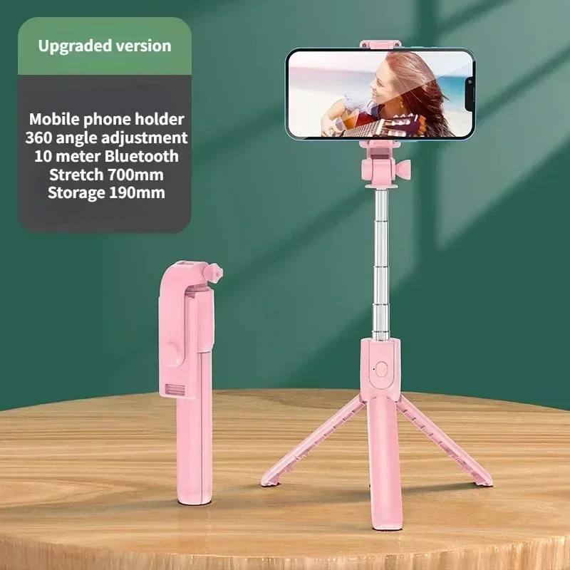 Selfie Stick With Light Wireless Tripod Stand Bluetooth Remote Extendable For Iphone Android Live Streaming Vlog Shooting gallery 2