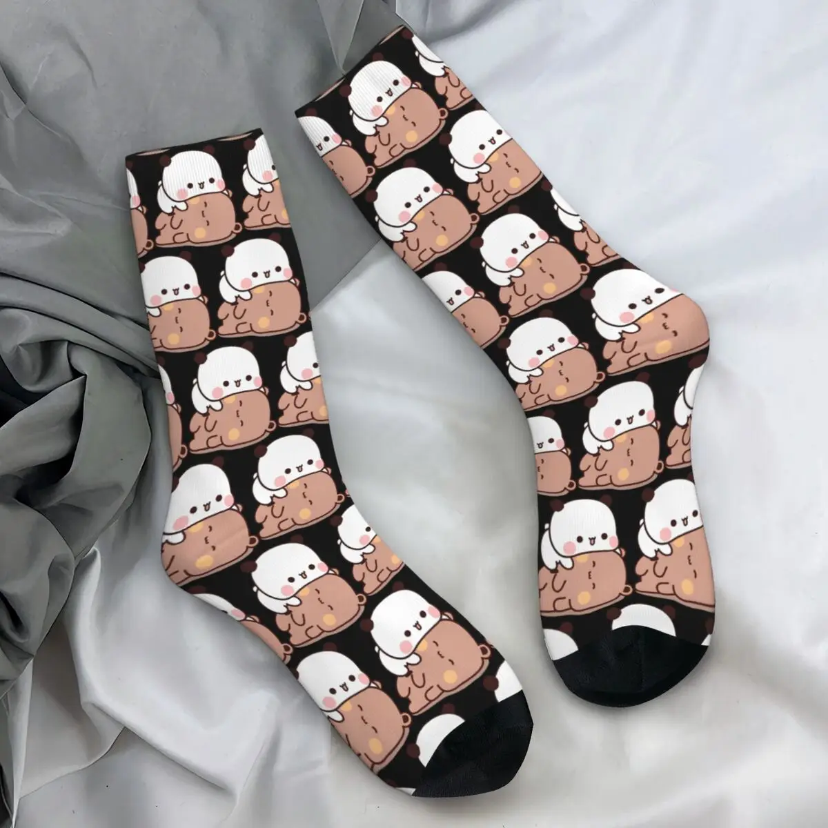 Bear And Panda Bubu Dudu Balloon Skateboard Socks Winter Stockings Funny Men High Quality Socks Printed Skateboard Socks