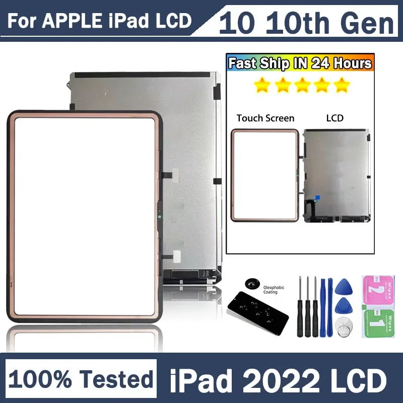 

GEFENSI 10,9-дюймовый новый ЖК-дисплей для iPad 10, 10-го поколения 2022 A2696 A2757 A2777 A3162 ЖК-дисплей с дигитайзером в сборе для iPad 2022 Дисплей
