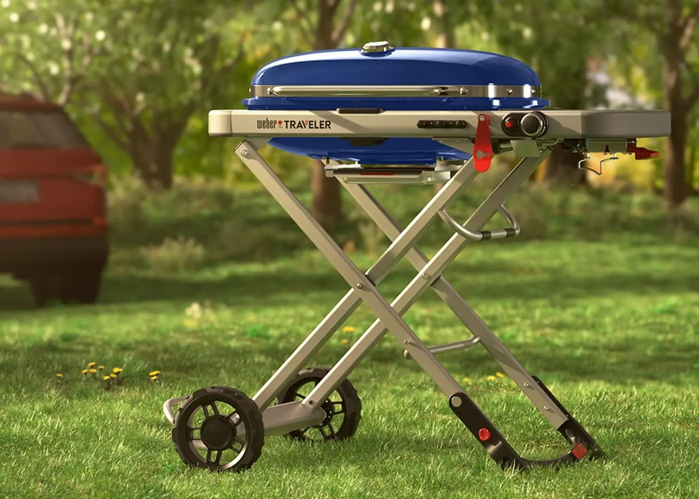 Portable Gas Grill, Blue