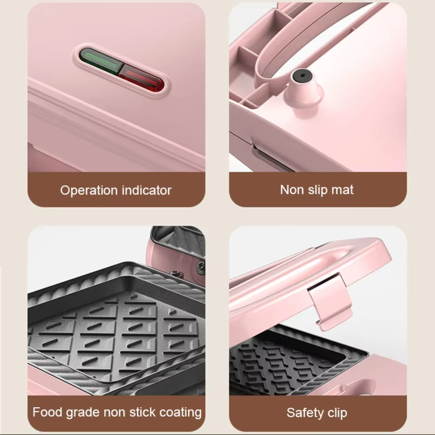 Sanduicheira café da manhã máquina de cozimento ovo omelete fogão grill pan dupla face pão pressão torradeira ligh forno de alimentos