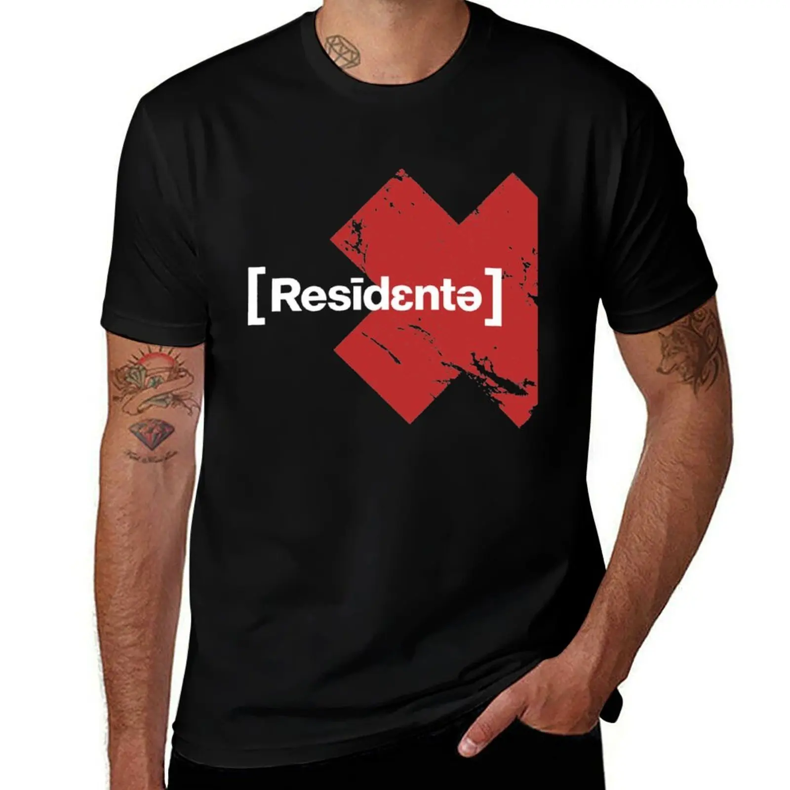 Residente T-Shirt Large Size Casual Tee Shirt T-Shirt