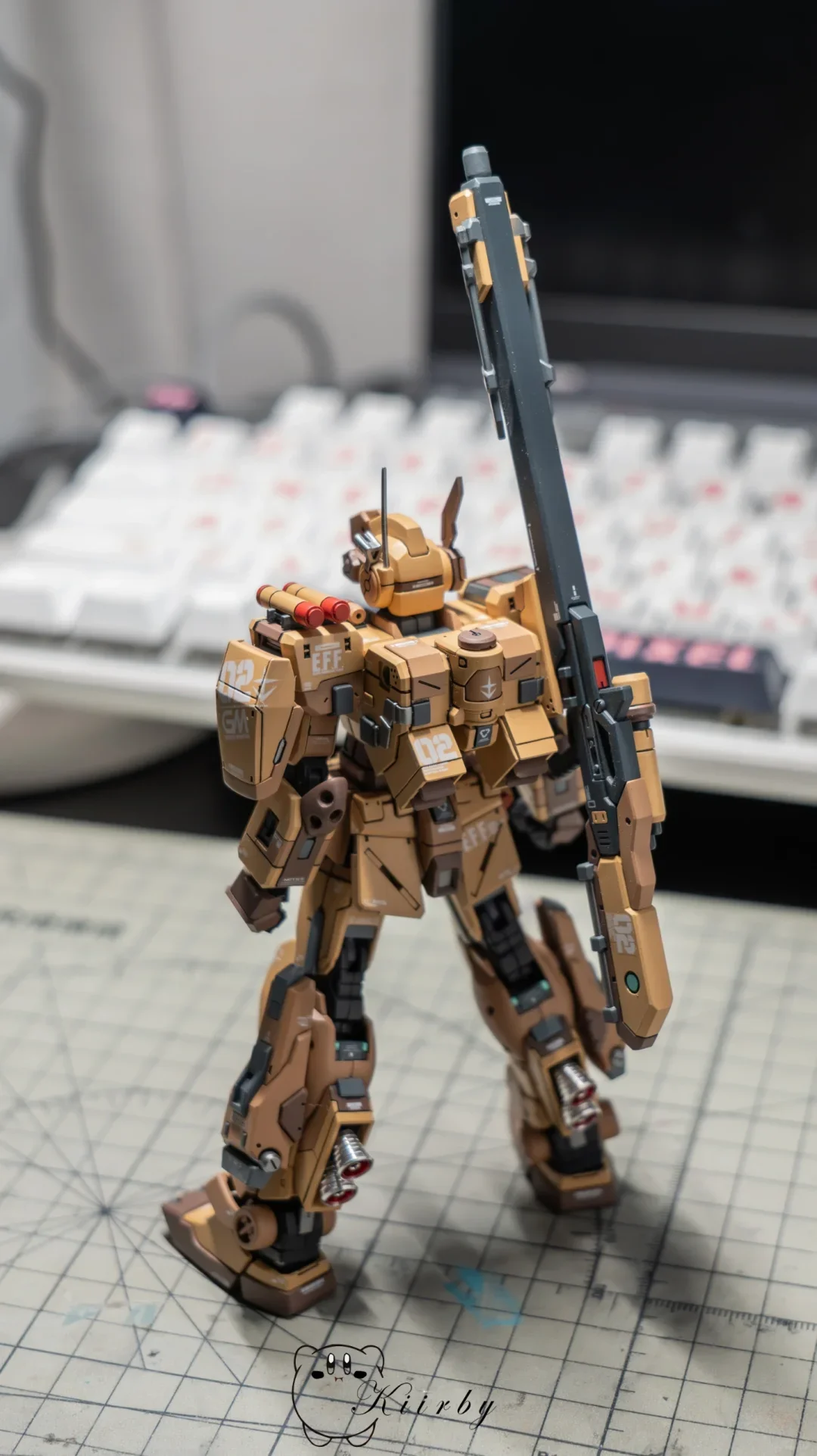 XFS Spartan GM Spartan Desert HG PB حصريًا 1/144 مجموعة نماذج تجميع مع شارات مائية، شخصية الحركة، لعبة قابلة للجمع