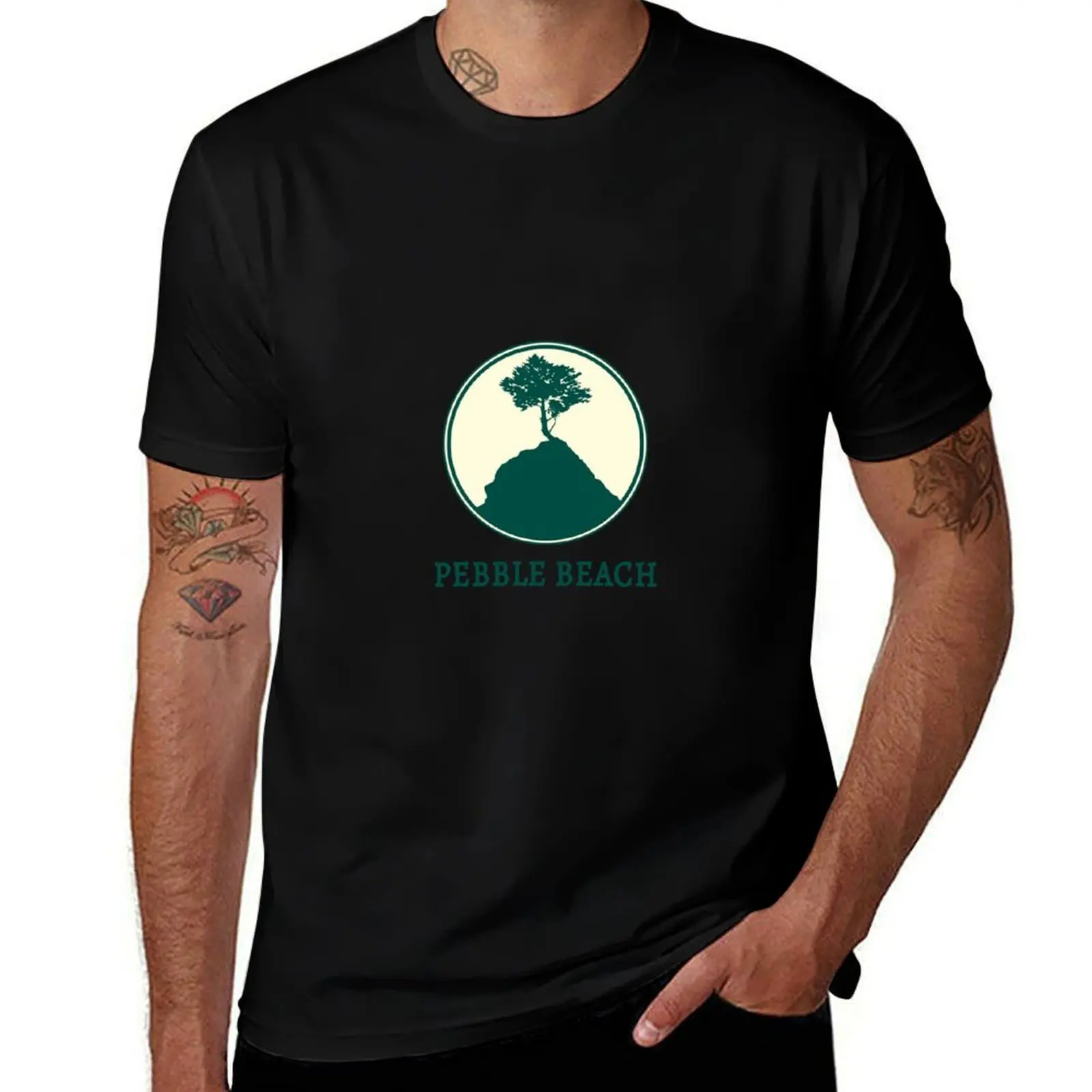 

Pebble Beach Golf T-Shirt Basic Crew Neck Short Sleeve Top