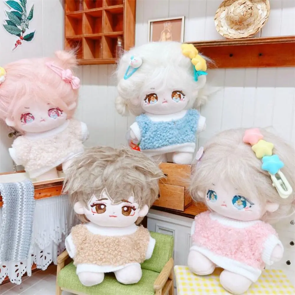 10 cm poppenkleertjes mode cartoon schattige pluche jumpsuit bodem shirt mini t-shirt kleding past pop outfit diy pop accessoires