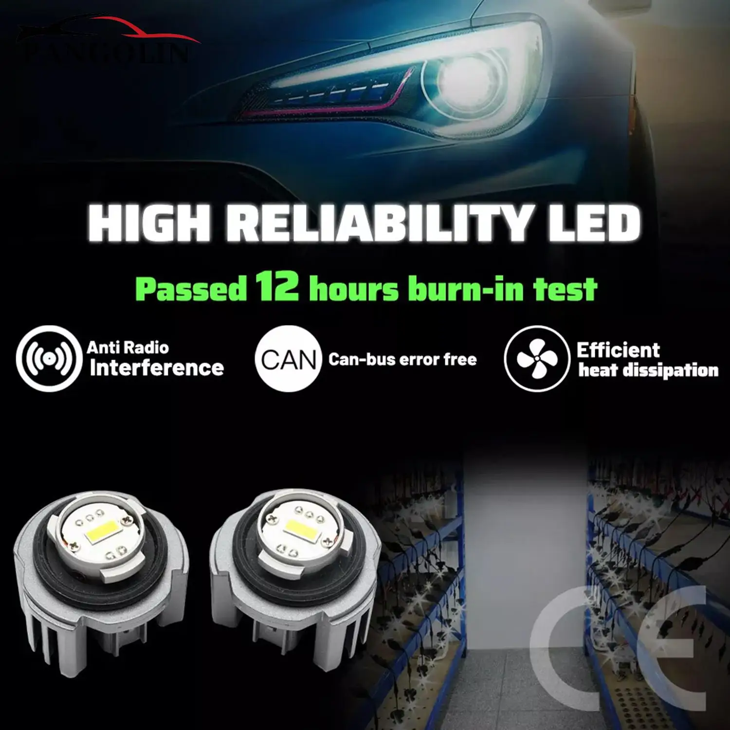 

L1B 7535 Yellow LED Fog Light Bulb High Lumen For Toyota C-HR Prius Corolla RAV4 GR Corolla And Honda Accord CR-V Pilot