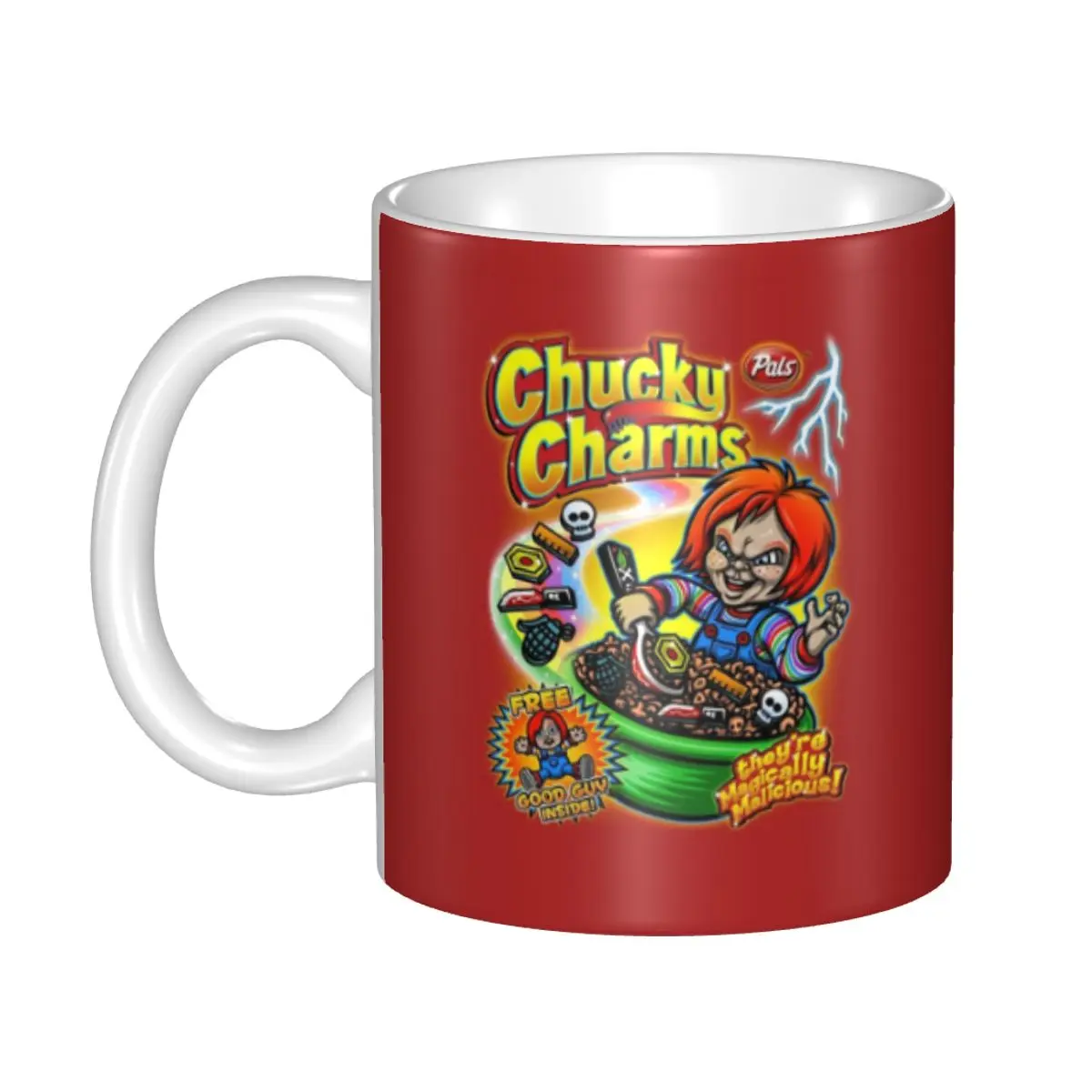 

Chucky Charms Child's Play Mugs Custom Horror Movie Ceramic Coffee Mug Cup Creative Gift