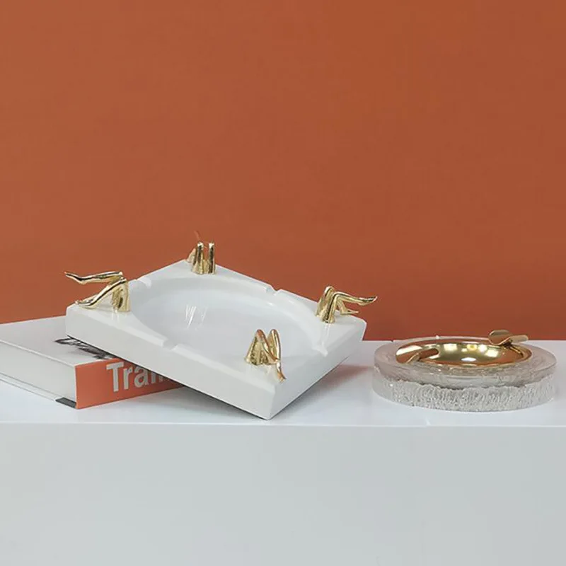 Modern simple and creative marble ashtray model room sales office coffee table dining table sprinkle shop club advanced ornament