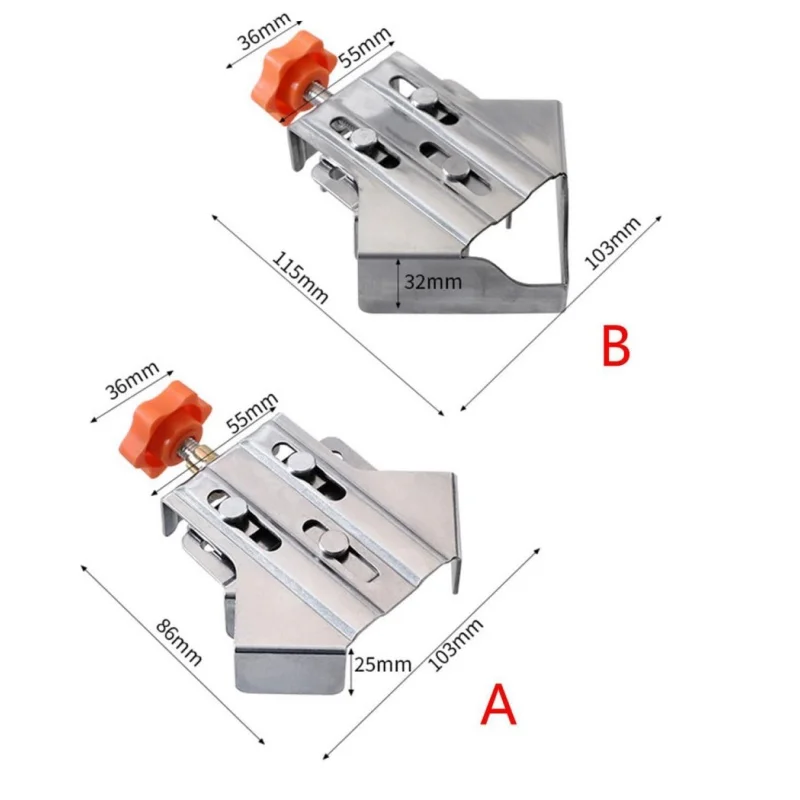 Grampo de ângulo direito de aço inoxidável, Grampo de posicionamento rápido, Aberto, Fechado, Grampos de fixação, Clipes localizadores, 90 °, 1-5 peças