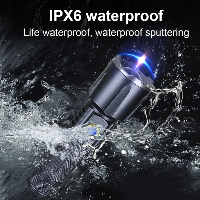 78000000LM أقوى مصباح يدوي 500 واط LED فانوس التخييم مصابيح قابلة للشحن مشاعل التكتيكية للصيد الصيد في الهواء الطلق