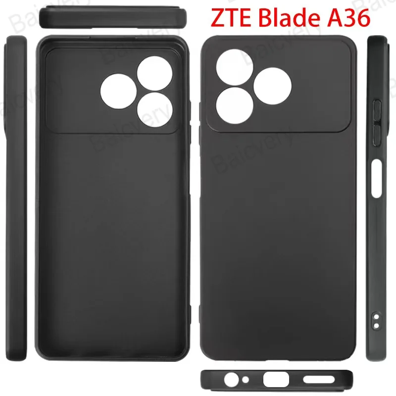 لهاتف ZTE Blade A36 / A56 / A56 Pro / A76 4G غطاء خلفي ناعم من مادة البولي يوريثان الحراري غير اللامعة واقي للهاتف #2