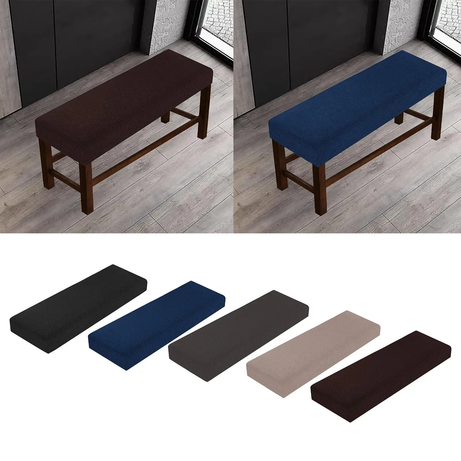 

Soft dining bench covers rectangle cushion slides with removable strap