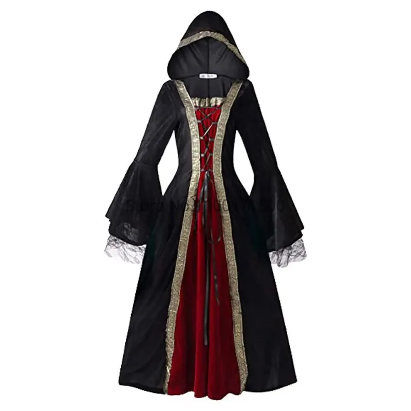 

Medieval Floor Length Dress for Women Cosplay Costumes Carnival Middle Ages Stage Performance Gothic Court Victoria Dresses