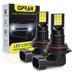 2PCS Dual Colors H7 H11 9005 HB3 9006 HB4 High Quality 24SMD 3030 LED Auto Fog Lamp Car Anti Fog Light Bulb Yellow White 6000k