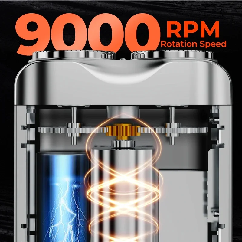 Mini Double Head Electric Shaver USB Rechargeable Waterproof Travel Rotary Razor Portable Men Hair Beard Trimmer Electric Razor