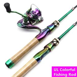 1.68M-1.98M Color Electroplated UL Ultra Soft Microobject, Small River Offshore Squid Fishing Telescopic Light Carbon FishingRod