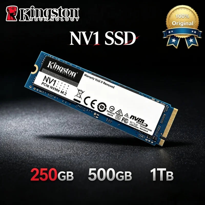 SSD Original Kingston NV1 M2 2280 NVMe PCIe Unidade de Estado Sólido Interna 250GB 500GB 1TB Armazenamento de Alta Velocidade para Notebook e Desktop