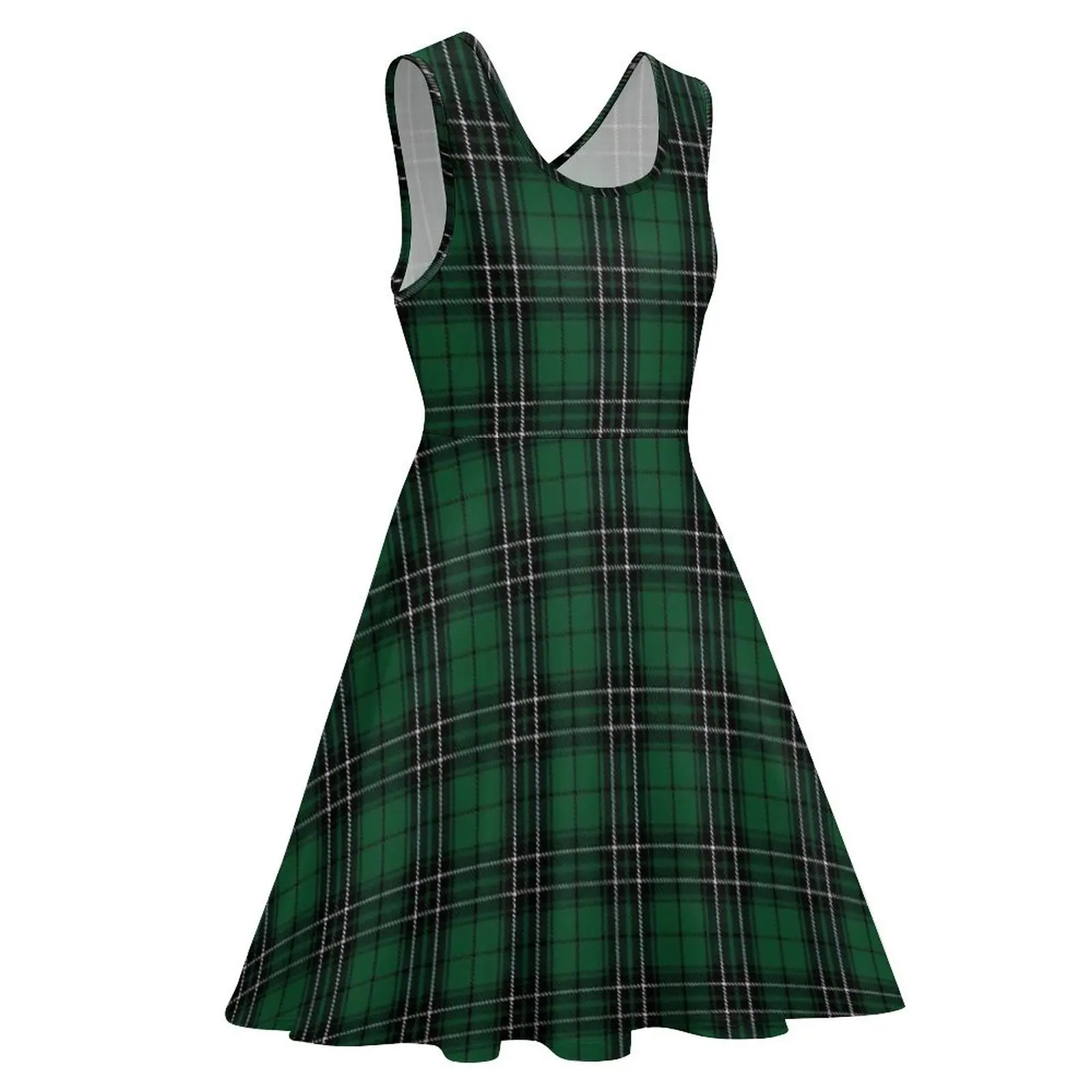 Retro Plaid Kleid grün und schwarz süße Kleider hohe Taille lässig Skate Kleid Damen Design Vestidos Geburtstags geschenk