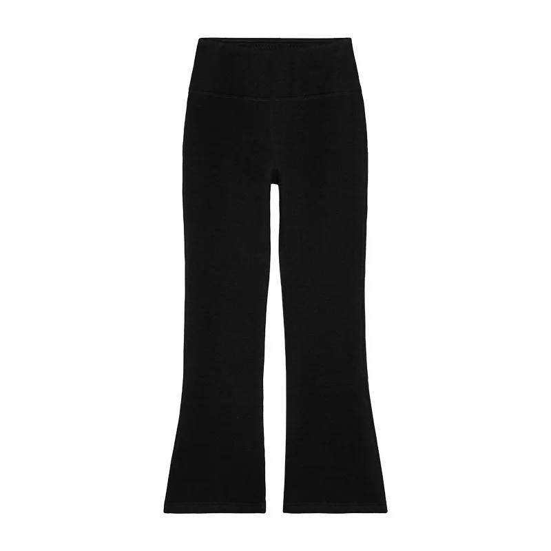 Pantaloni bootcut per donna corta da donna morbidi tinta unita fantasia arredamento cotone flanella plaid confortevole tessuto termico inverno estate GF