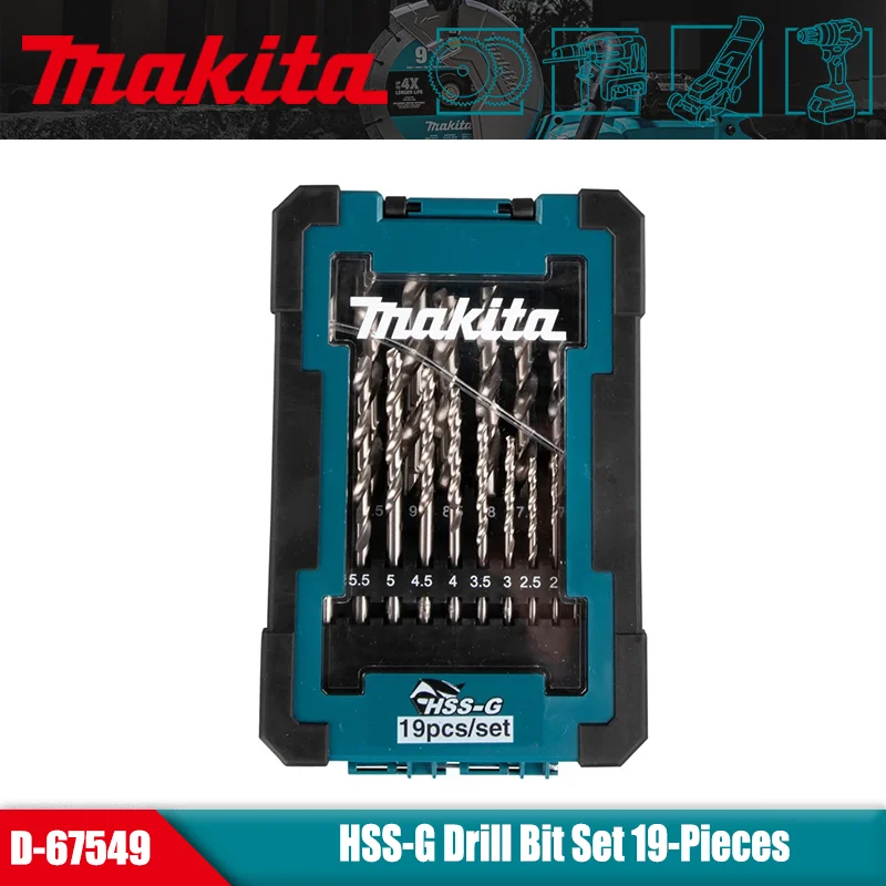 makita-d-67549-hss-g-drill-bit-set-19-pieces-durable-metal-drilling-tool