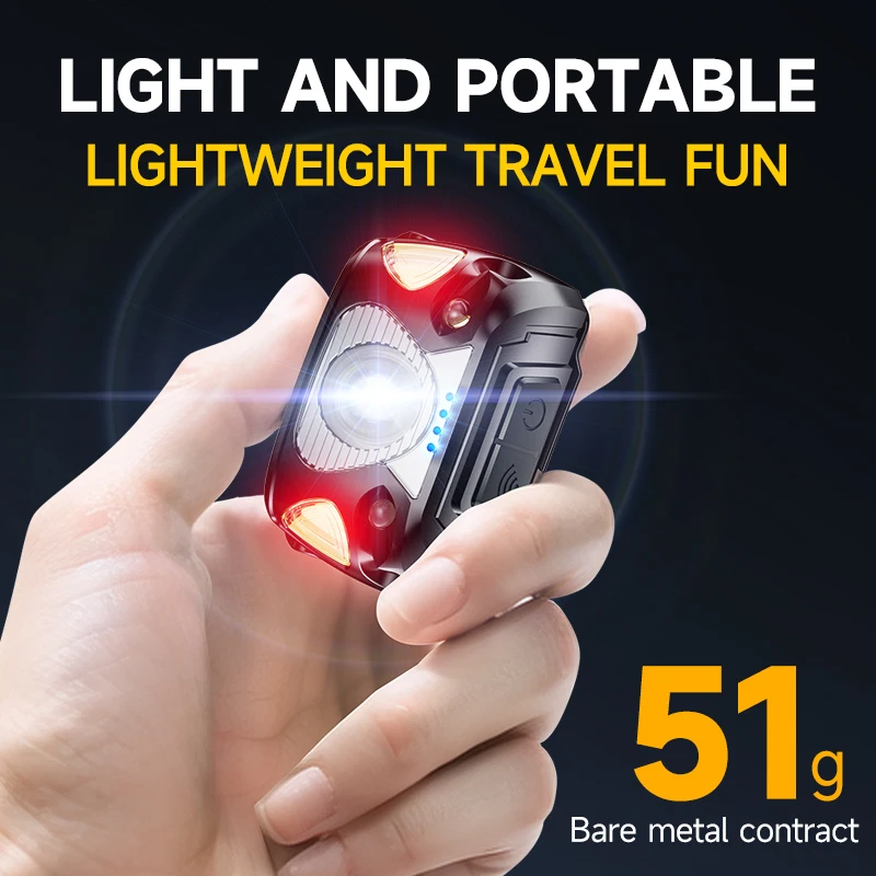 Led كشافات إضاءة قوية USB قابلة للشحن محس حركة المصباح المحمولة الصيد التخييم في الهواء الطلق رئيس مصباح العمل مصباح يدوي #5