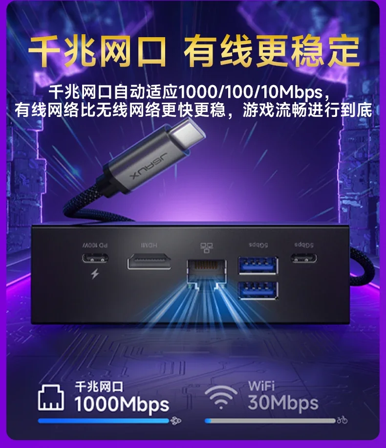 قابل للتطبيق ROG المحمولة، توسيع محطة الإرساء Steamdeck، الملحقات محول قاعدة USB من النوع C #4