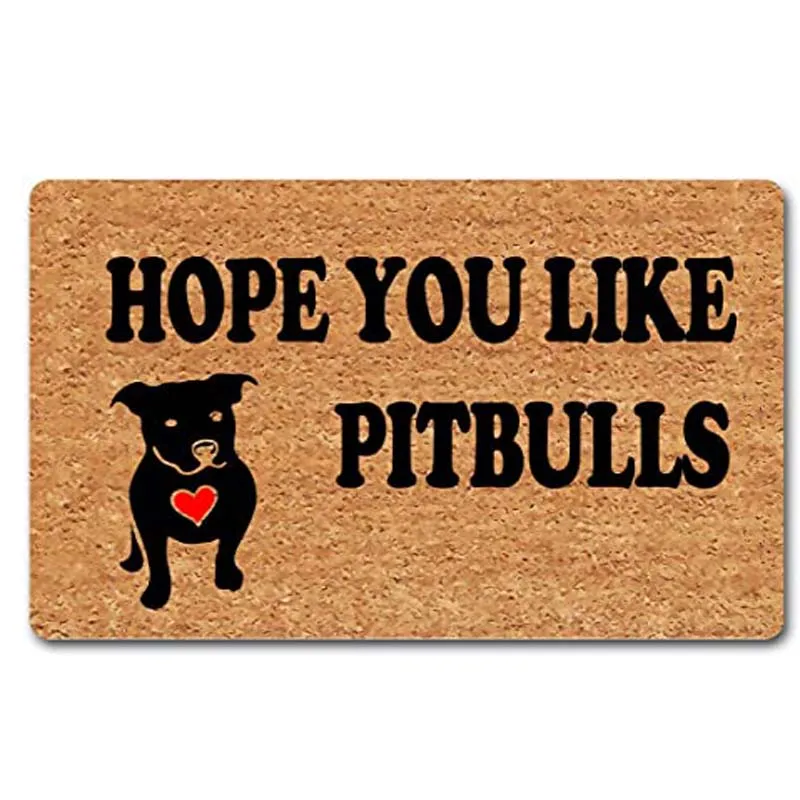 Funny Welcome Mat Monogram dywan nadzieję, że lubisz Pitbulls pies dywaniki Funny Home wycieraczka do butów łazienka Anti-slipmata Home Decor Area R