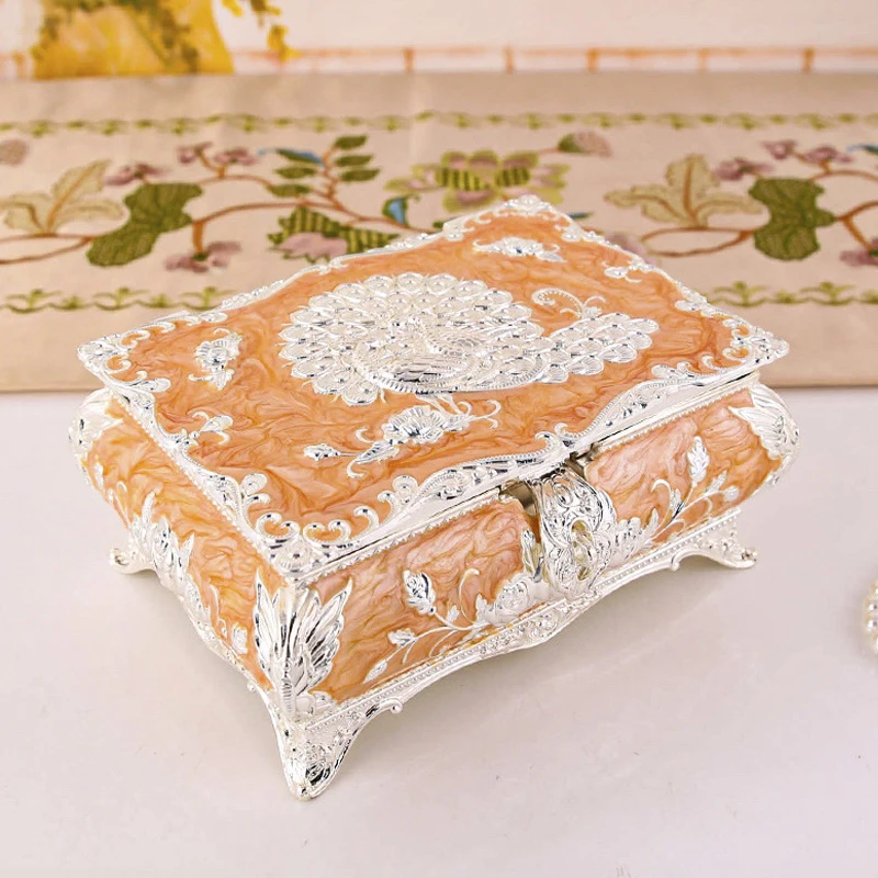 

Metal Crafts European Style Retro Jewelry Box Wholesale Price Packaging Luxury Jewelry Storage Box