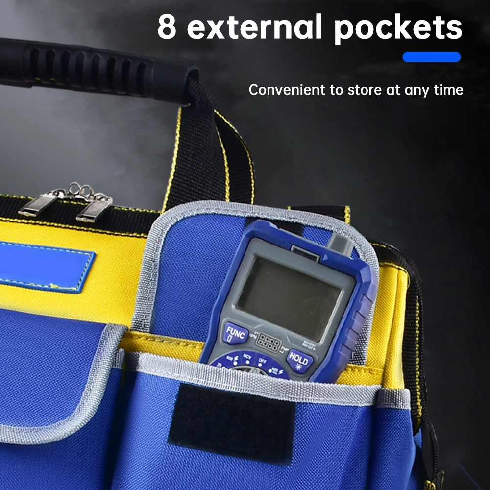 Wear-resistant Waterproof Oxford Cloth Working Toolbag Portable Professional Maintenance Tool Storage Bag Electrician Toolkit