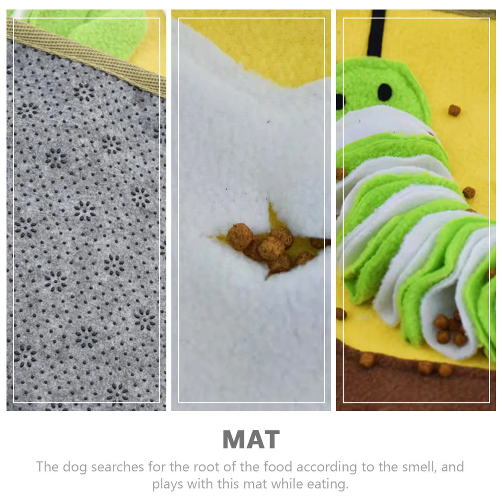 

Snuffle Mat for Puppies and Dogs Soft Supple Foldable Sniffing Pad Food Hidden Foraging Game Encourages Natural Behavior Wear