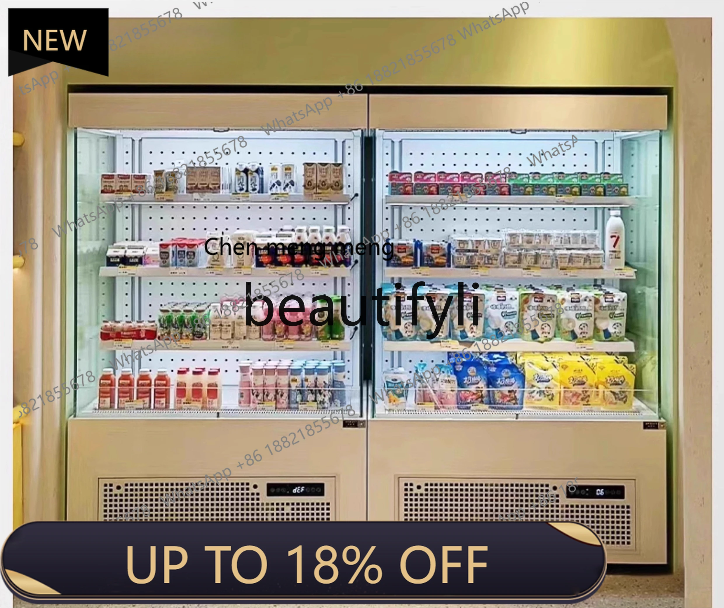 

New arrive Supermarket open yogurt cake beverage refrigerated display cabinet vertical low temperature preservation