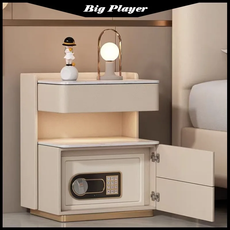 

Light Luxury Simple Safe Bedroom High-end Bedside Cabinet Intelligent Bedside Table Safe Integrated Home Invisible New Style