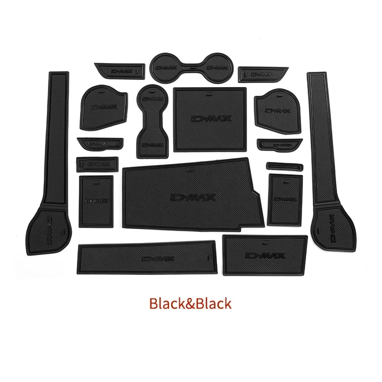 18pcs Silicone Car Door Slot Groove Mats Cup Pads Combo Set for Isuzu Dmax D-max 2021 2022 2023+ Inner Modification