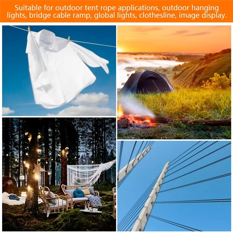 A67P-15M الفولاذ المقاوم للصدأ كابل حبل أطقم الثقيلة حديقة سلك كابل شرفة درابزين مزرعة سياج خيمة لفة 304 بولي كلوريد الفينيل المغلفة #5