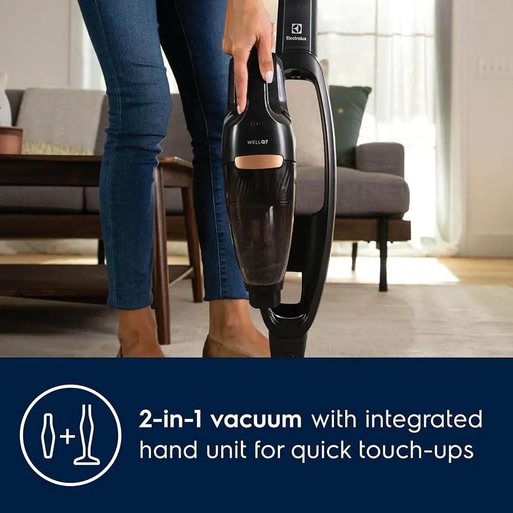 Cordless Vacuum Cleaner Lightweight Turbo Brushroll with LED Nozzle 5-Step Filtration 50mins Runtime Motorized Bristle Carpet