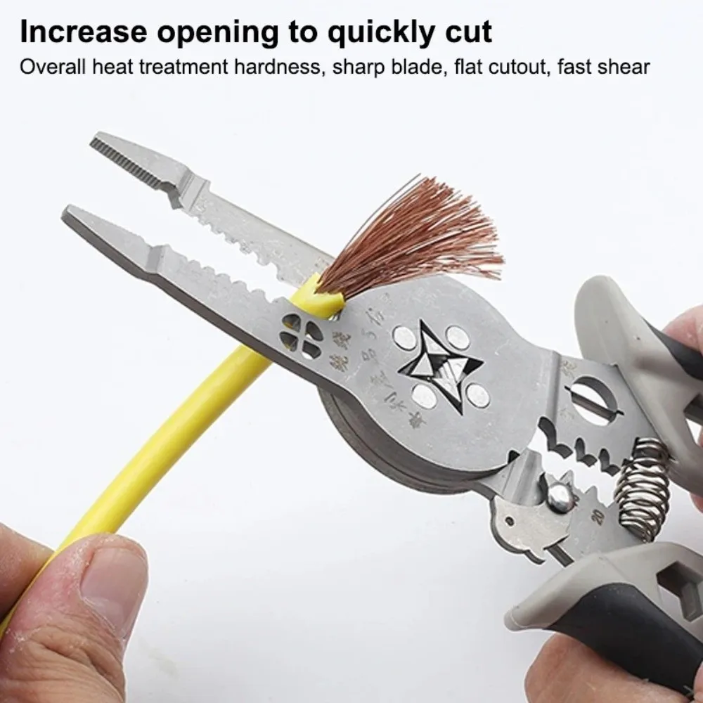 

Multi-Purpose Wire Stripper Pliers Stripping Separating Wire Tool Cutting Crimping Cable Wire Crimping Tool Wire Winding