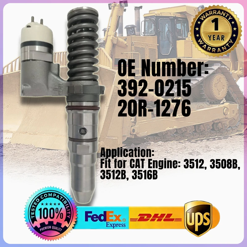 Fuel Injector 392-0215 20R-1276 3920215 20R1276 for Caterpillar CAT Engine 3512 3508B 3512B 3516B
