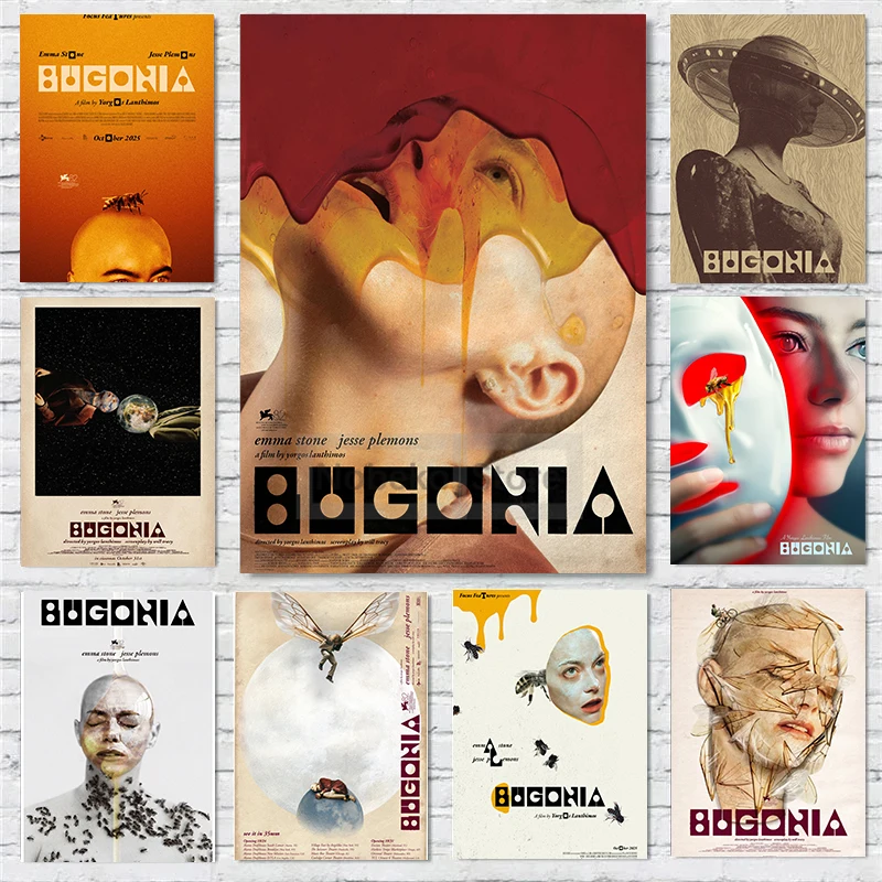 أحدث فيلم بوجونيا المشارك فيلم الخيال العلمي يطبع قماش اللوحة إيما ستون صور فنية للجدران غرفة المنزل الفيلم الديكور #1