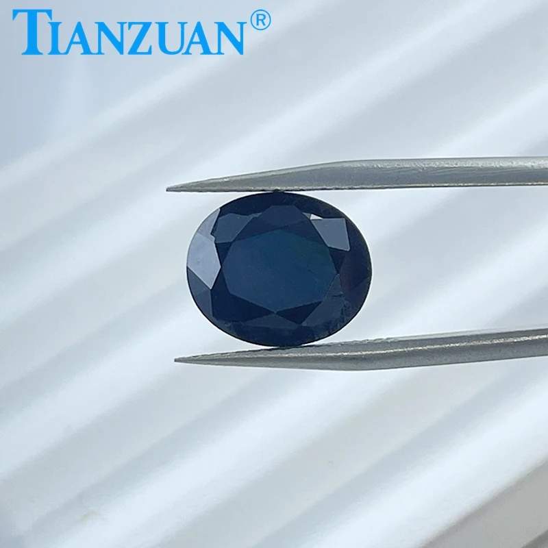 

5CT Natural Sapphire Deep Blue Color Oval Shape Brilliant Cut Loose Gem Stone with GRC Certified