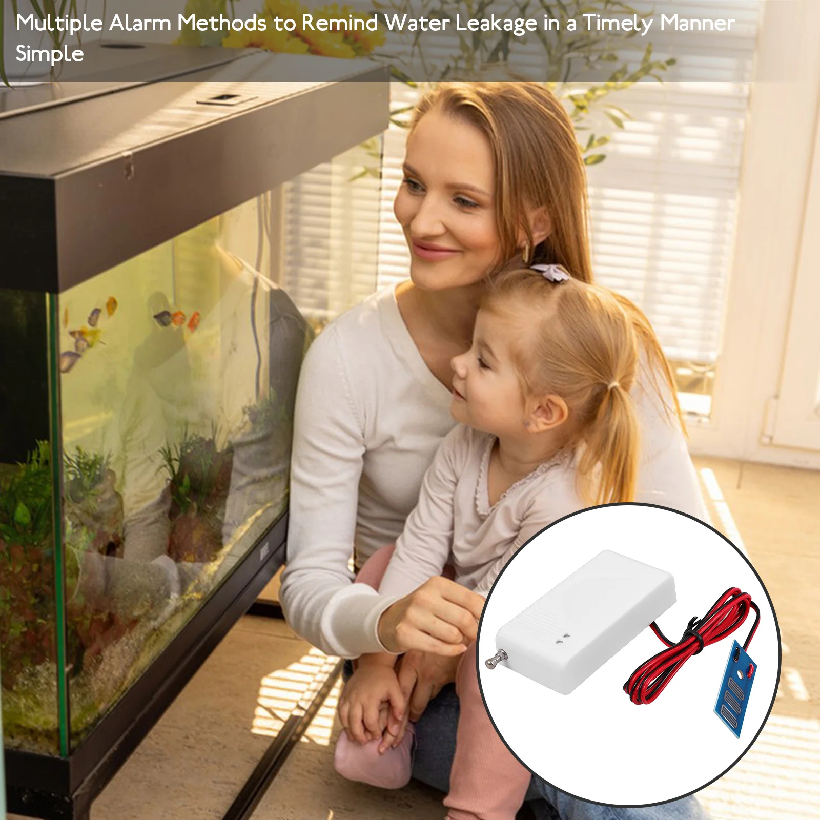 Multi Use Water Sensor Probe Reliable Leak Detection Tool for Homes Offices with Extended Cord Length Water