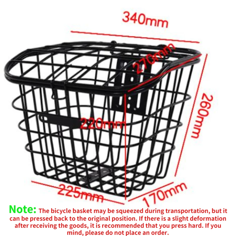 1pc robusto cestino da ciclismo per bicicletta cestino anteriore per bici cestino per bici elettrico supporto per Scooter per bici accessorio per