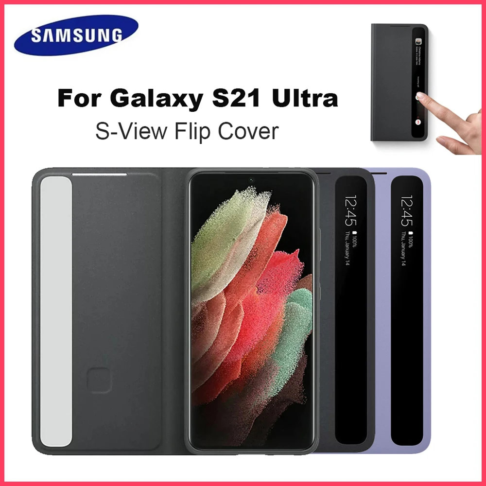 

Для Samsung Galaxy S21 Ultra Smart View флип-зеркальный чехол Samsung S21 Ultra Clear View Cover EF-PG998